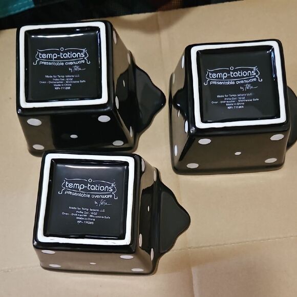 Temp-Tations Black and White Polka Dot Bowl - Picture 3 of 4